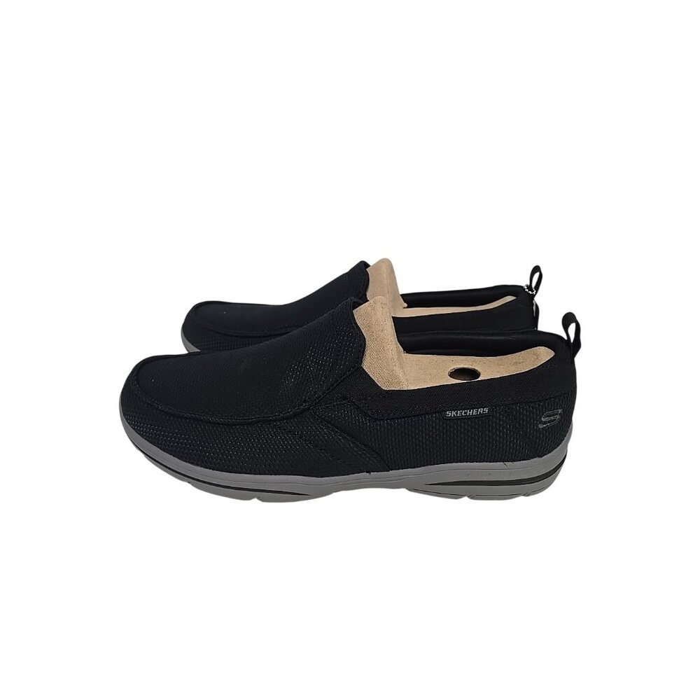 Skechers Men's Relaxed Fit 65382 Haper Slip-On Casual Athletic Shoe Black 12M - Picture 4 of 7